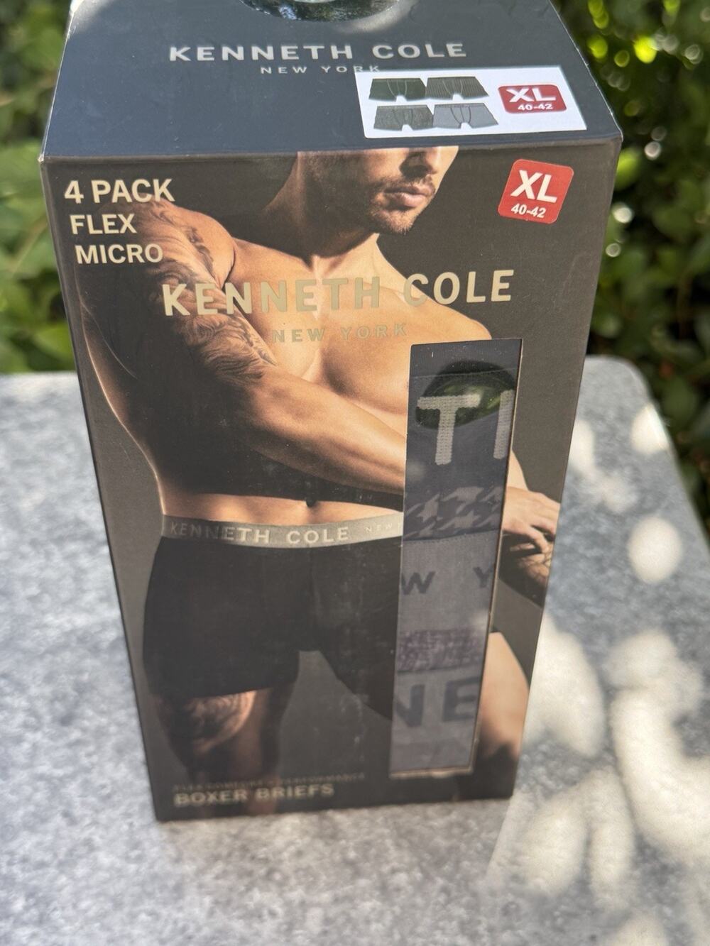 Kenneth Cole 4-Pk Men's Boxers Black Premium Comfort Performance Microfiber XL